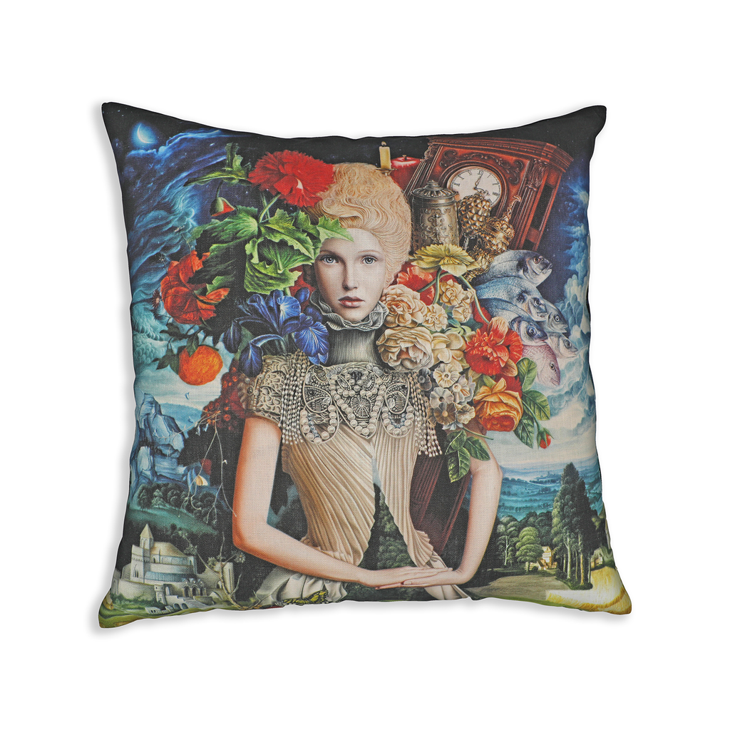 The Mistress of the Mantle Linen Cushion Cover